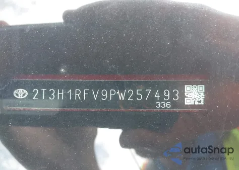 2023 Toyota Rav4 Le z USA, uszkodzony, nr VIN 2T3H1RFV9PW257493